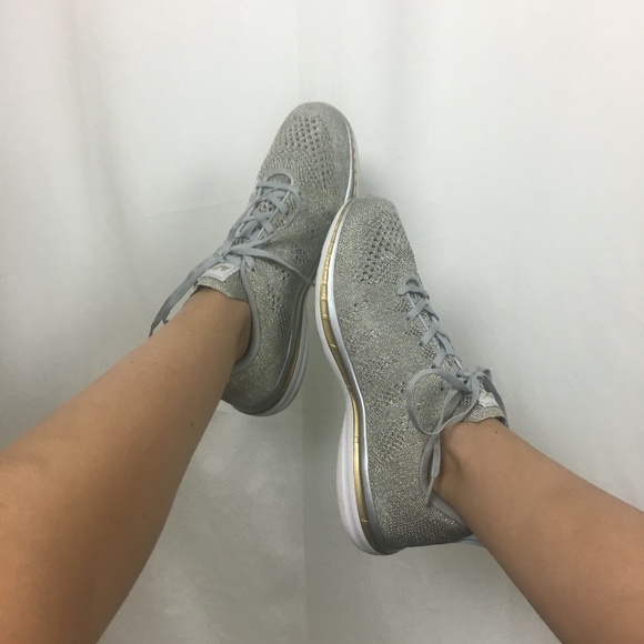 APL Shoes - APL Techloom Pro Sneaker in White, Silver & Gold